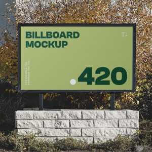 Free Small Horizontal Billboard Mockup