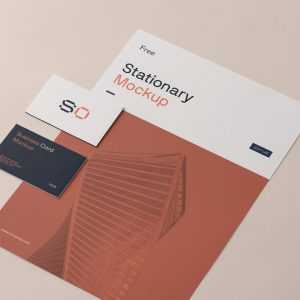 Free Small Stationery Set Mockup