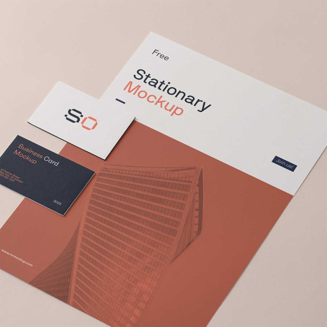 Free Small Stationery Set Mockup