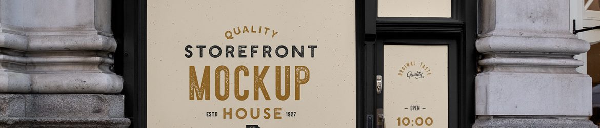 Free Small Storefront PSD Mockup