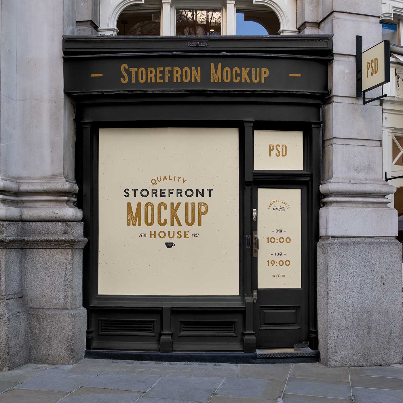 Free Small Storefront PSD Mockup