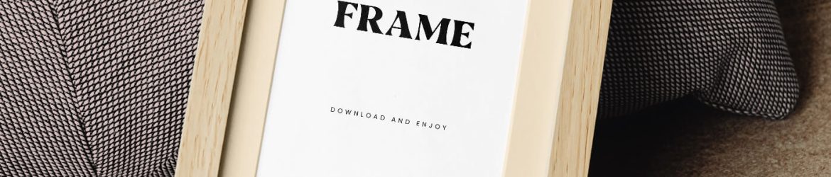 Free Small Wooden Photo Frame Mockup PSD