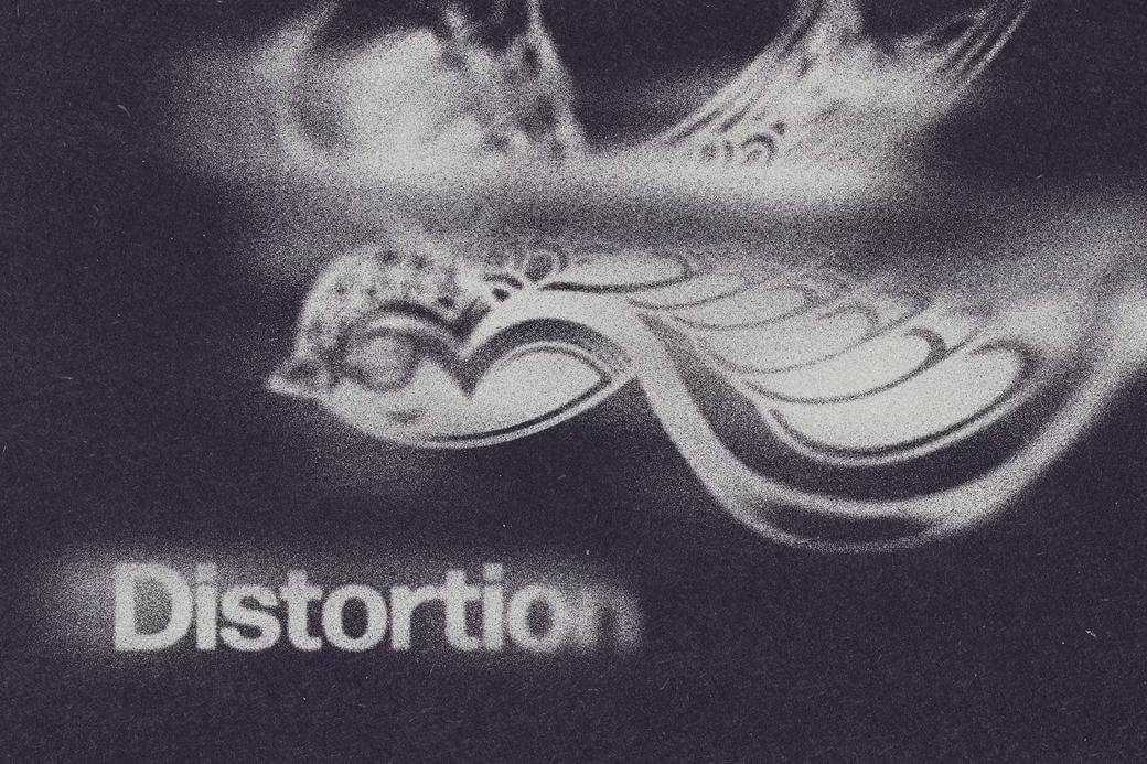 Free Smeared Print Distortion Effect Mockup PSD
