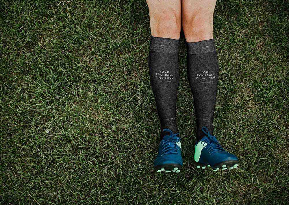 Free Soccer Football Socks Mockup PSD