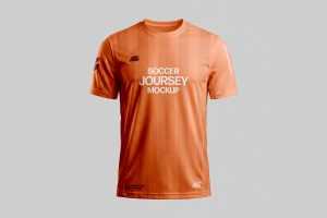 Free Soccer Jersey Mockup Front View Realistic