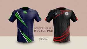 Free Soccer Jersey Mockup PSD