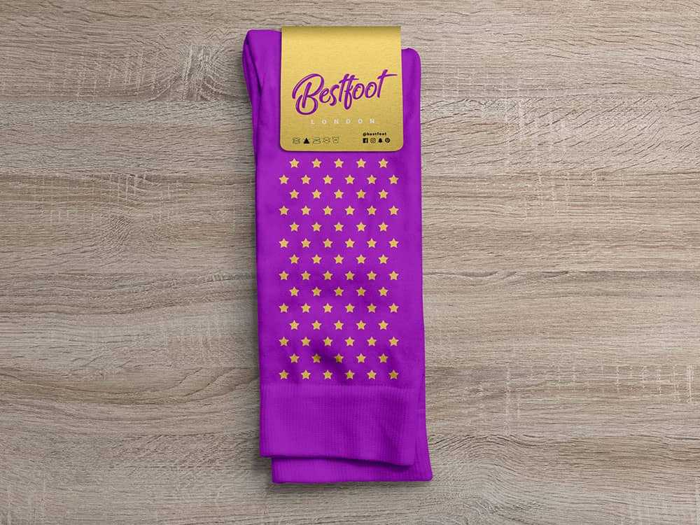 Free Soccer Pair of Socks PSD Mockup