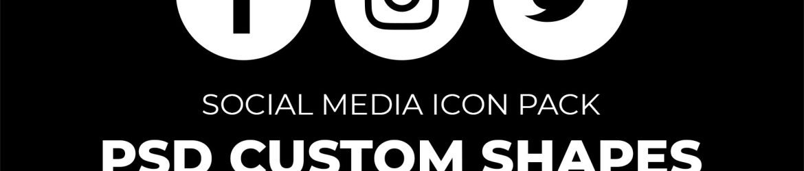 Free Social Media Icons Photoshop Custom Shapes - 6 Style Sets | PsFiles