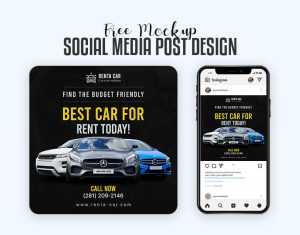 Free Social Media Instagram Post Mockup PSD