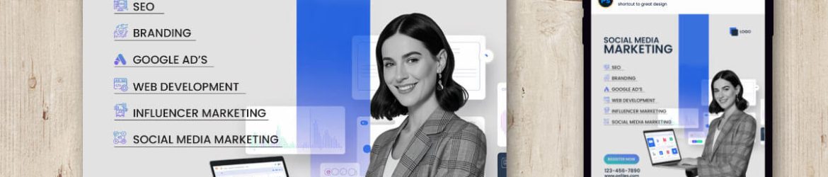 Free Social Media Marketing Instagram Post PSD Template