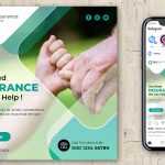 Free Social Media Post Design PSD Template Insurance Agency