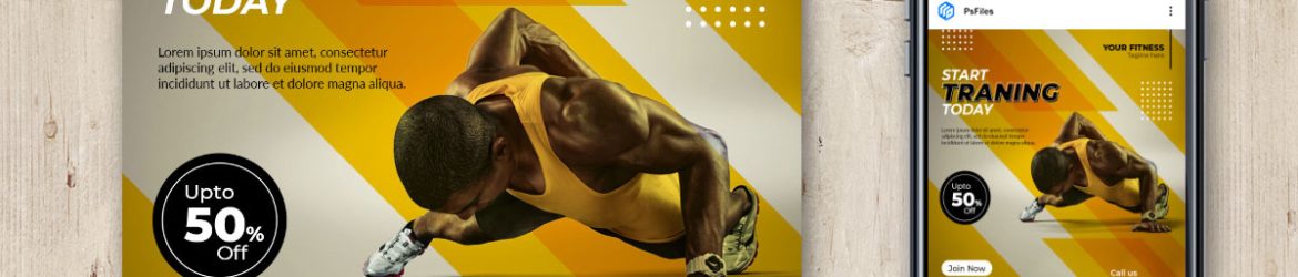 Free Social Media Post Design Template for Fitness Training
