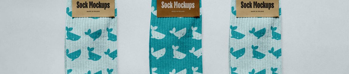 Free Socks With Hanging Label Mockup PSD