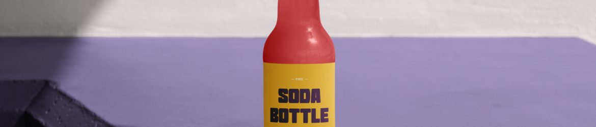 Free Soda Bottle Mockup