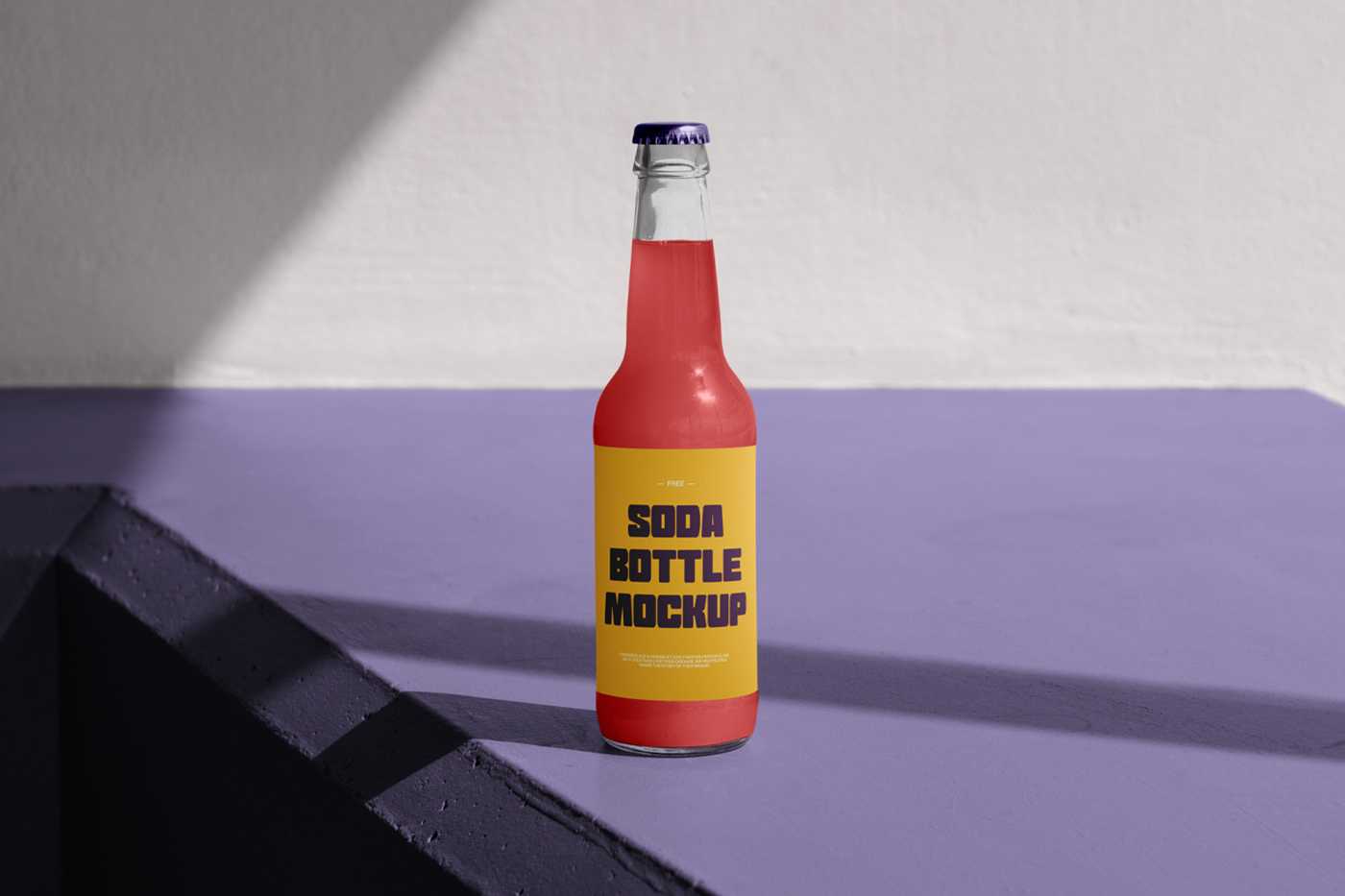Free Soda Bottle Mockup