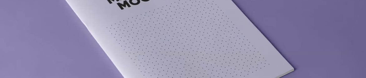 Free Soft Magazine Title Cover Mockup PSD