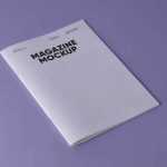 Free Soft Magazine Title Cover Mockup PSD