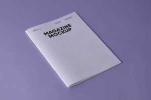 Free Soft Magazine Title Cover Mockup PSD