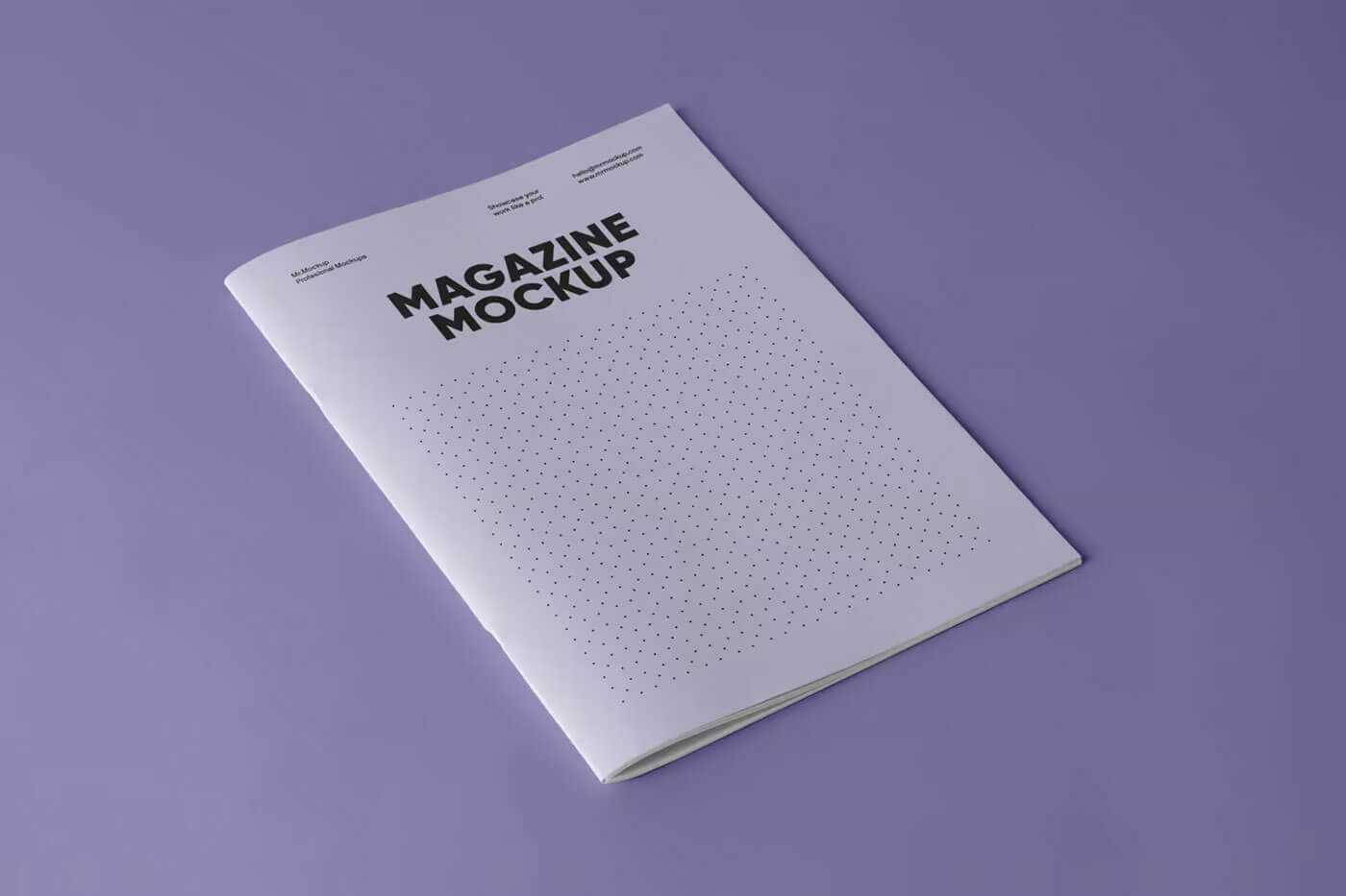Free Soft Magazine Title Cover Mockup PSD