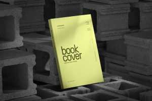 Free Softcover Book Mockup On Brick
