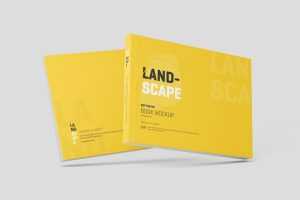 Free Softcover Landscape Book Cover Mockup