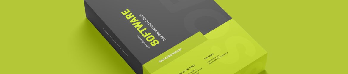 Free Software Box PSD Mockup