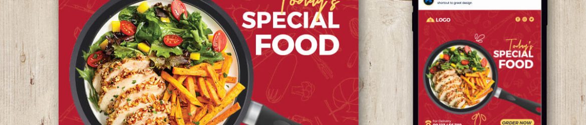 Free Special Food Offer Instagram Post Design PSD Template