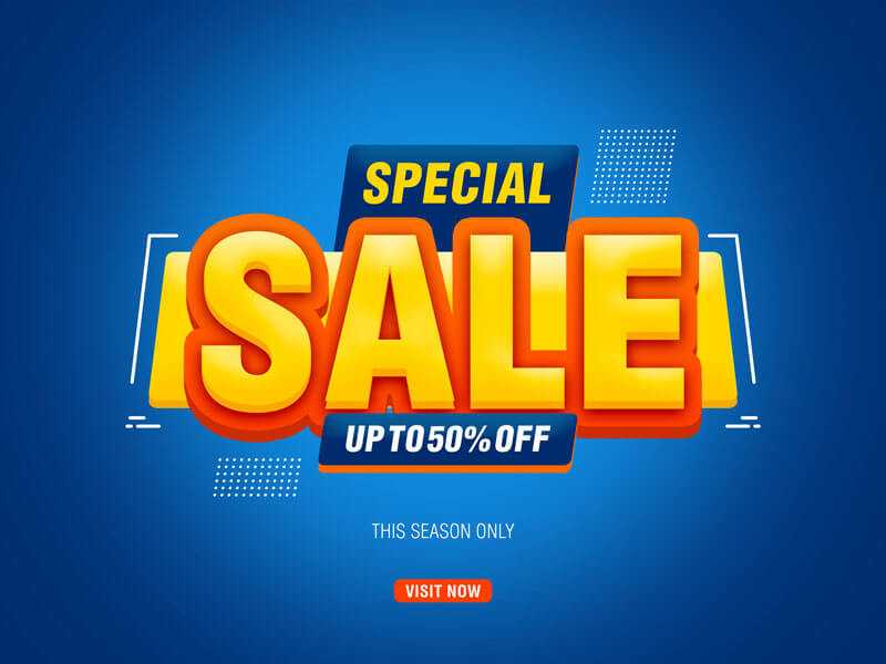 Free Special Sale Offer Banner Text Effect PSD file