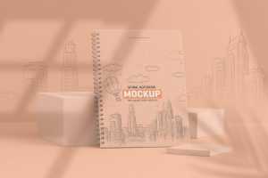 Free Spiral Notebook Mockup