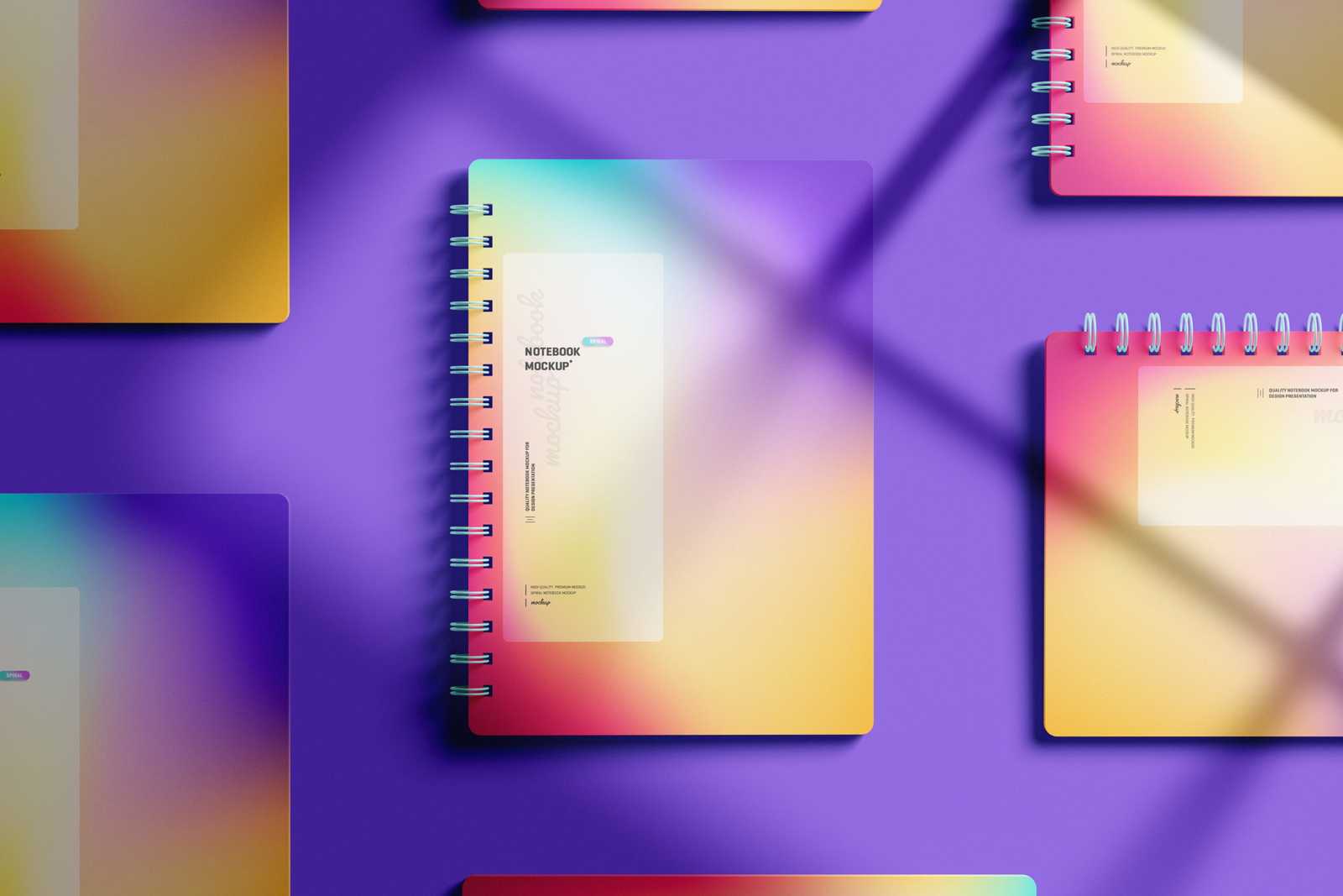 Free Spiral Notebook Mockup Set