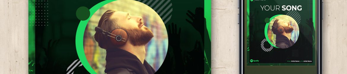 Free Spotify Album Cover PSD Template
