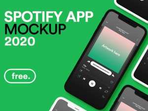 Free Spotify App UI Mockup PSD 2 set - Free Mockups PSD | PsFiles