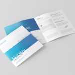 Free Square 2-Fold Brochure Mockup