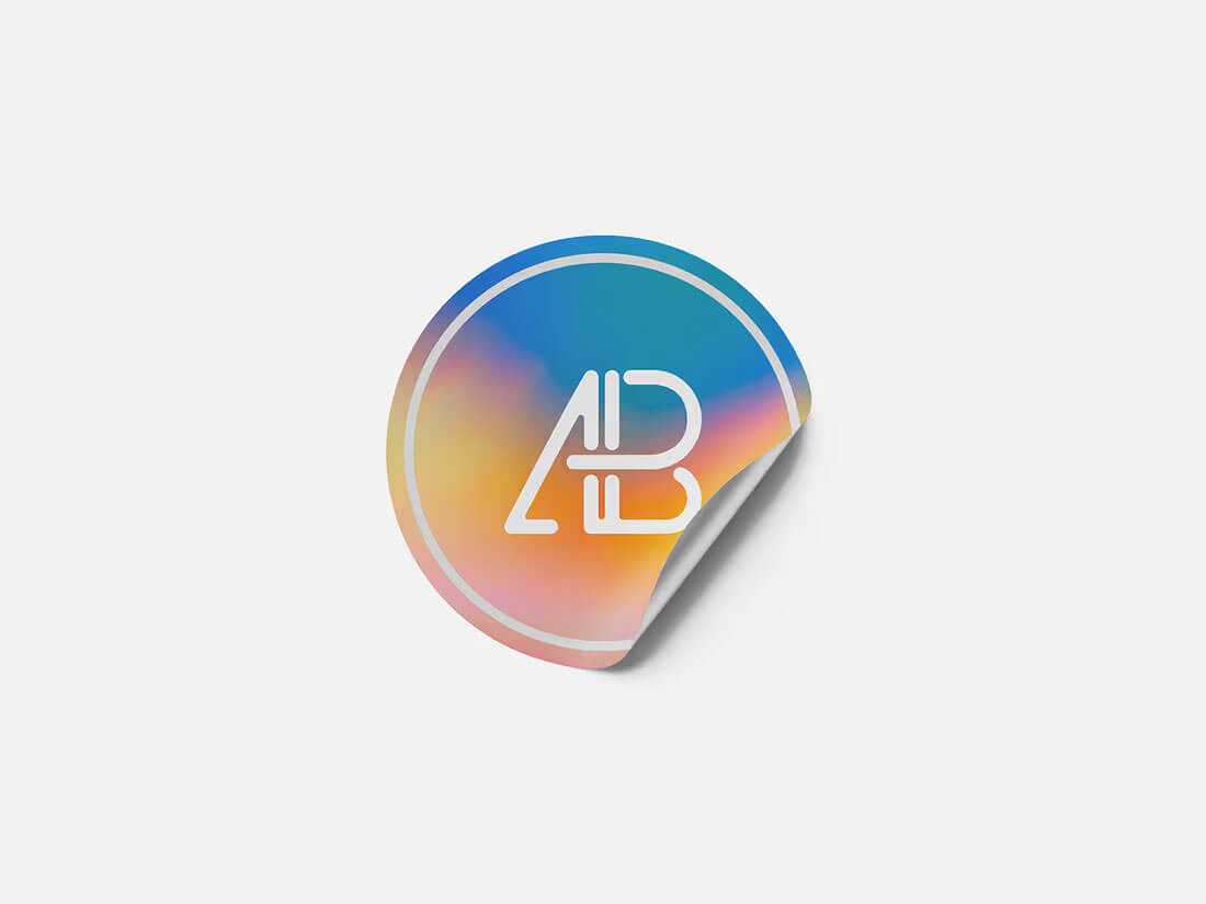 Free Square and Round Peeling Sticker Mockup PSD
