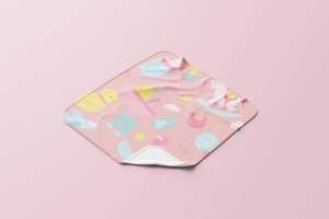 Free Square Baby Blanket Mockups PSD Set