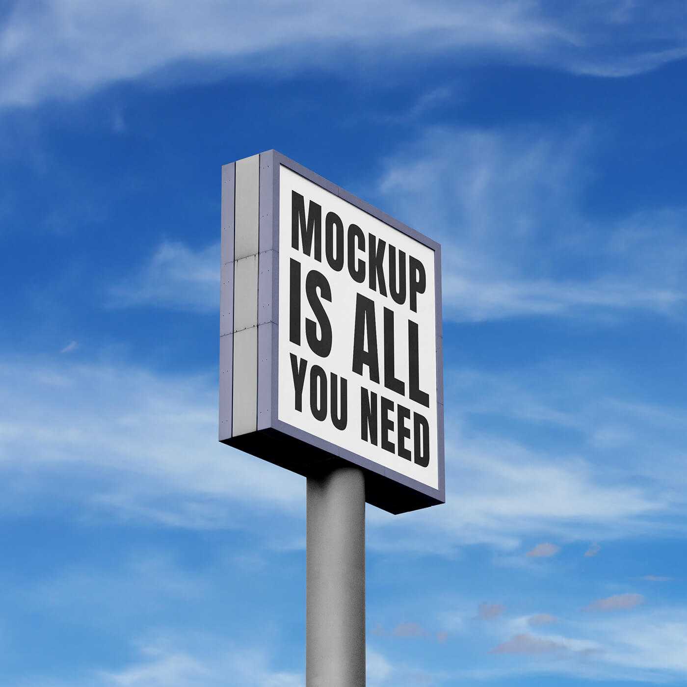Free Square Billboard Mockup PSD