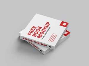 Free Square Book Mockup 7 PSD set