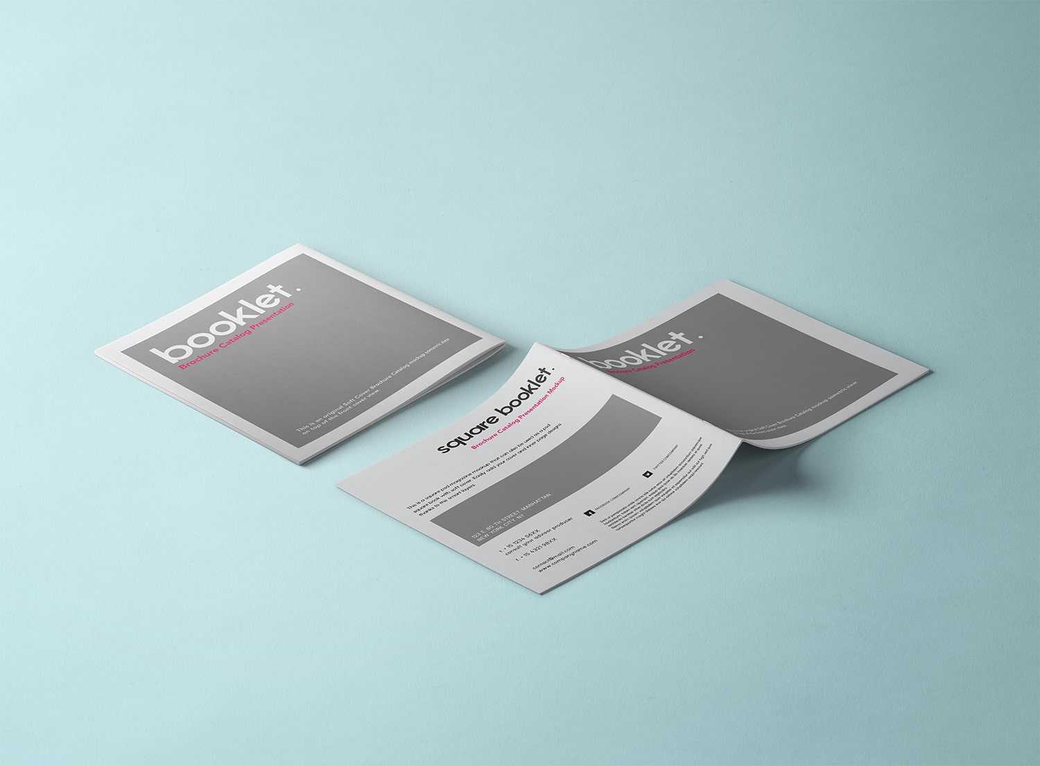Free Square Booklet / Brochure Mockup PSD PSD