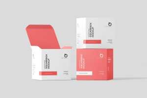 Free Square Box PSD Mockup