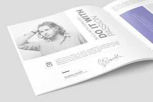 Free Square Brochure Catalog Magazine Mockup