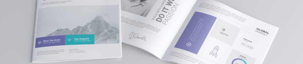 Free Square Brochure Catalog Mockup
