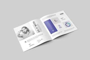 Free Square Brochure Inner MockUp PSD PSD