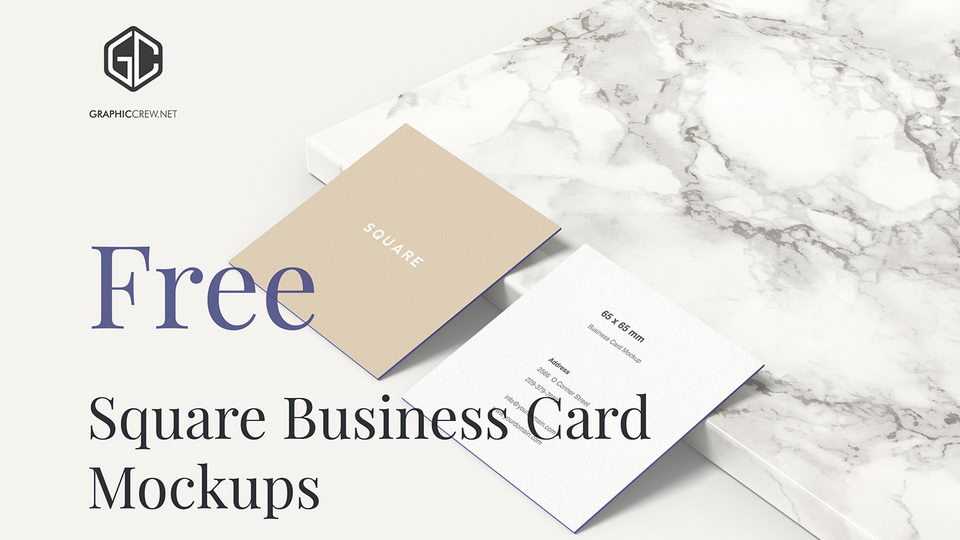 Free Square Business Card Mockup – Free PSD Download Free Square Business Card Mockup
