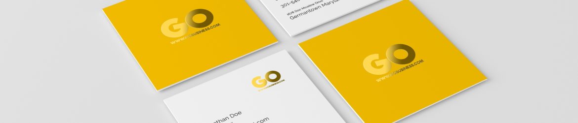 Free Square Business Card PSD Mockup
