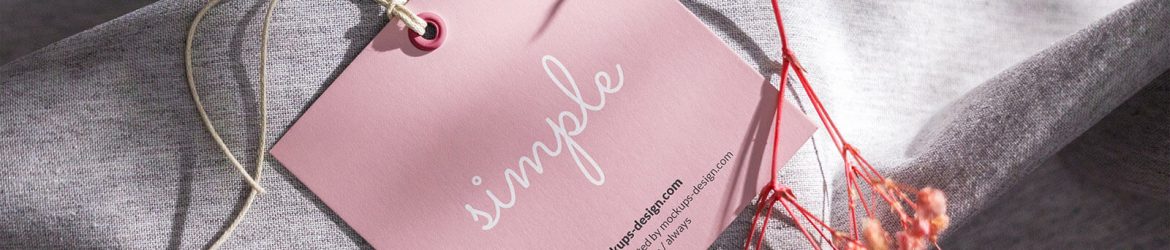 Free Square Fabric Hanging Label Tag Mockup PSD
