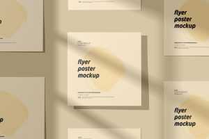 Free Square Flyer Mockup