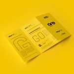 Free Square Gatefold Brochure Mockup