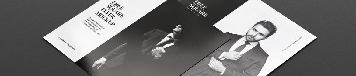 Free Square Invitation Card Mockups 6 PSD set