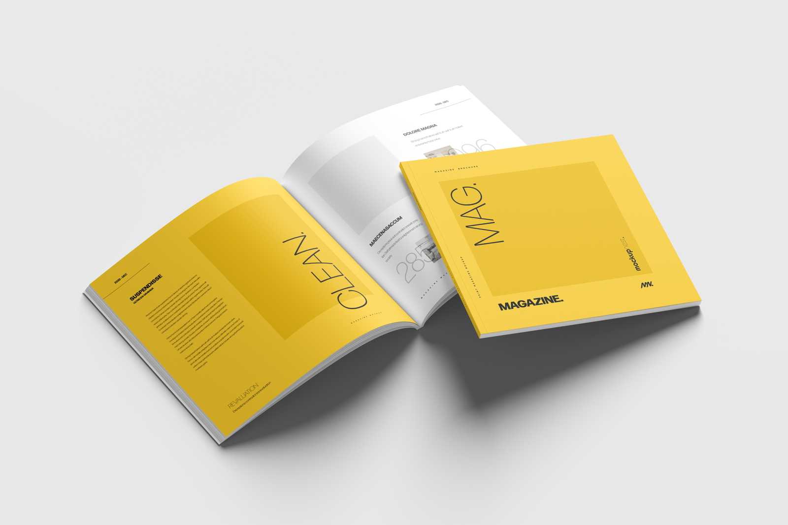 Free Square Magazine Mockup