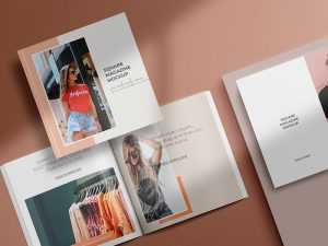 Free Square Magazine PSD Mockup Set